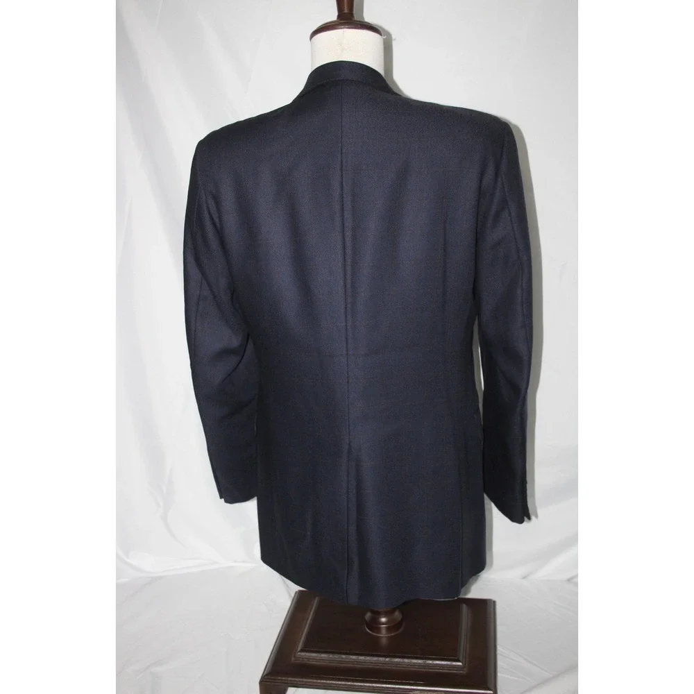 HICKEY FREEMAN Boardroom 40L Blue Wool Sport Coat USA Made 2 Button Blazer